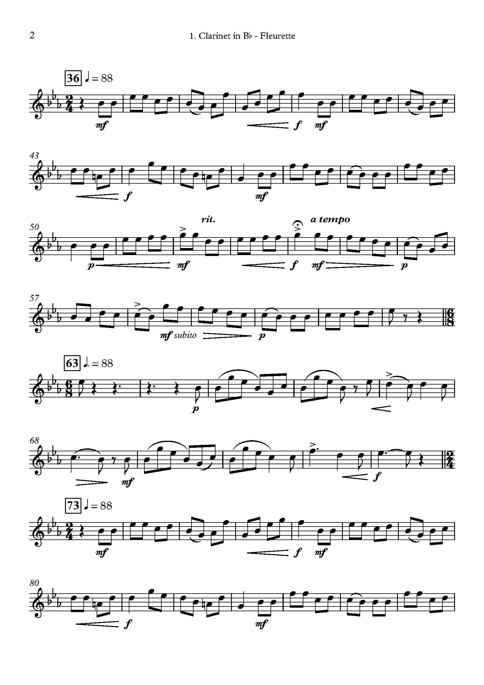 Adolphe Danhauser | Fleurette | for Clarinet Trio Adolphe Danhauser | Fleurette | for Clarinet Trio - Image 3