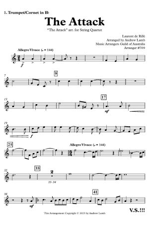 Laurent de Rillé | L’Assaut | for Brass Quartet