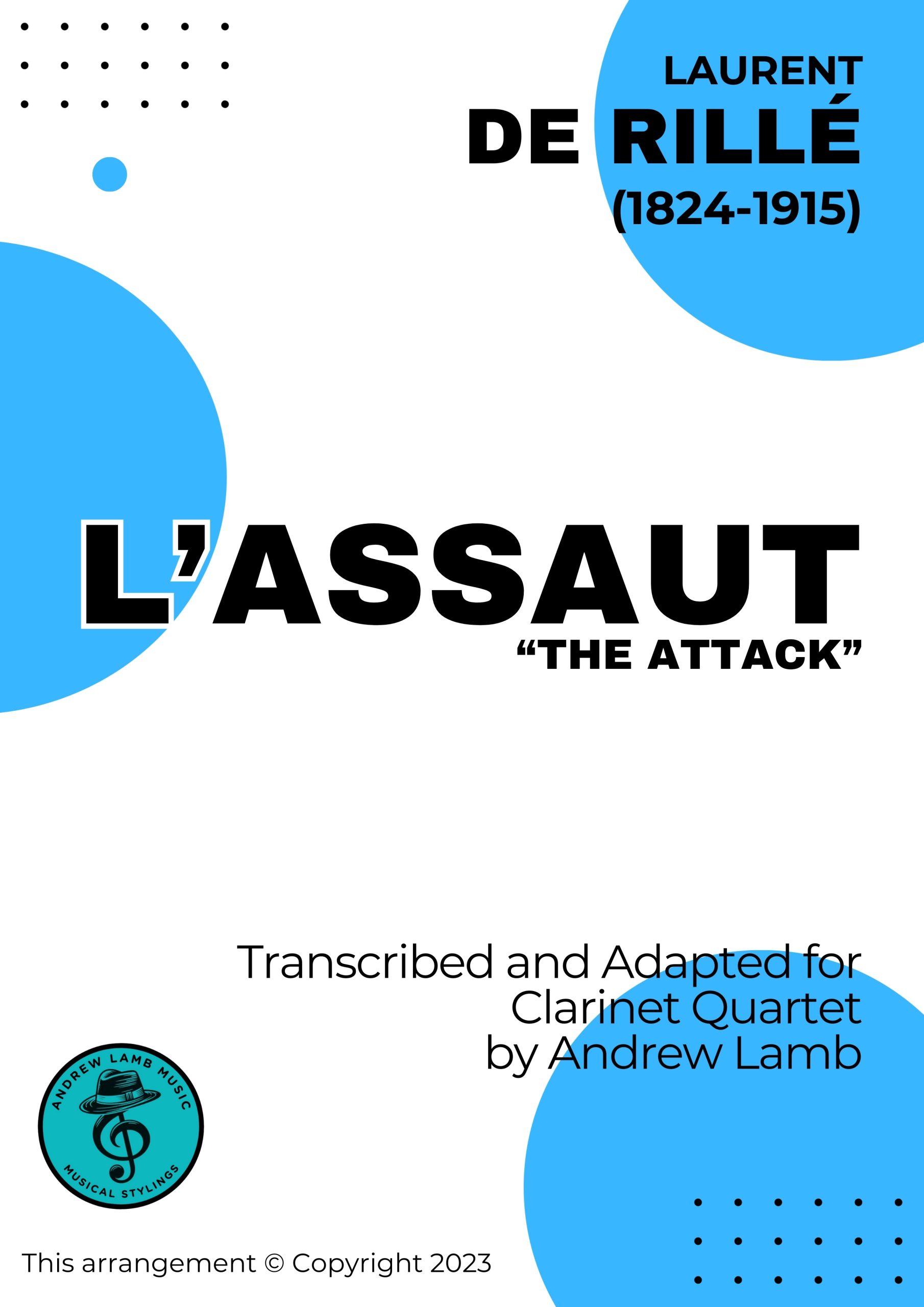 Laurent de Rillé | L'Assaut | for Clarinet Quartet Cover LAssaut CLarinet scaled