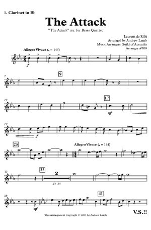 Laurent de Rillé | L’Assaut | for Clarinet Quartet