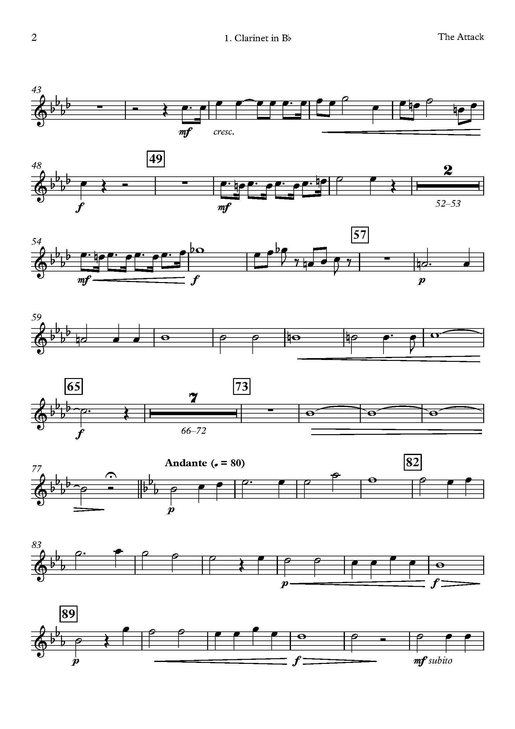 Laurent de Rillé | L'Assaut | for Clarinet Quartet - Image 3