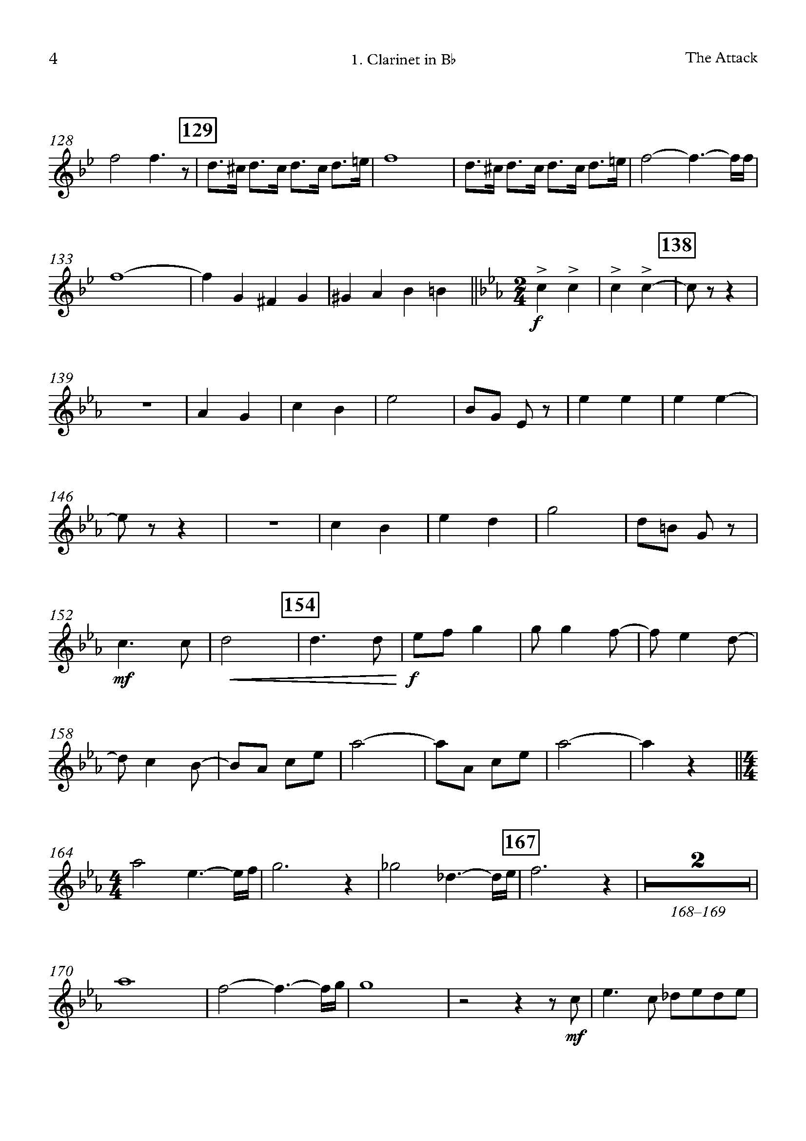 Laurent de Rillé | L'Assaut | for Clarinet Quartet - Image 5