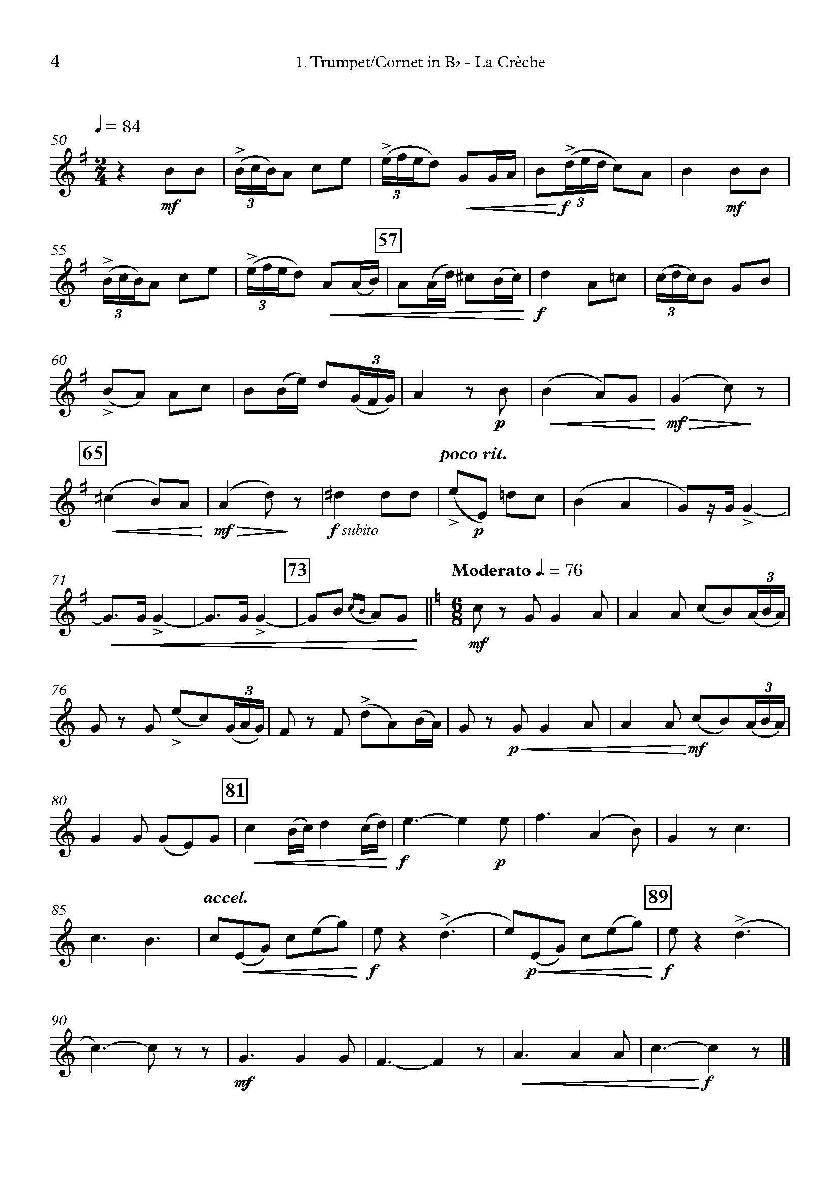 ADOLPHE DANHAUSER | La Crèche | for Brass Trio ADOLPHE DANHAUSER | La Crèche | for Brass Trio - Image 4