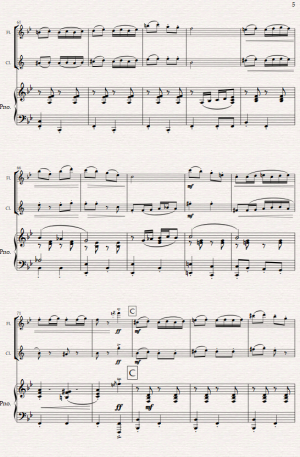 Circus Polka for Flute, Clarinet and Piano.