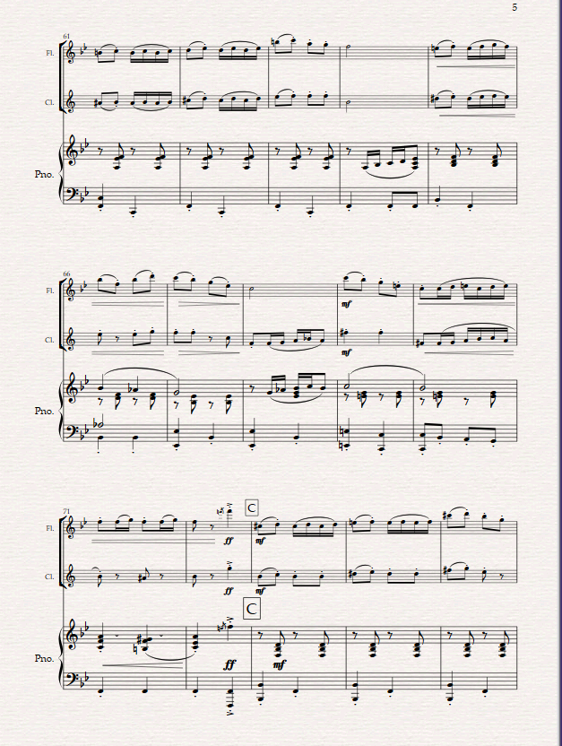 Circus Polka for Flute, Clarinet and Piano. Circus Polka for Flute, Clarinet and Piano. - Image 3