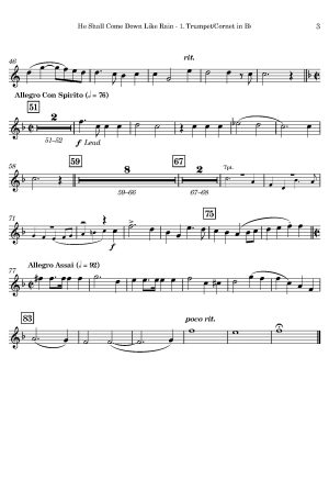 Dudley Buck | He Shall Come Down Like Rain | for Brass Sextet