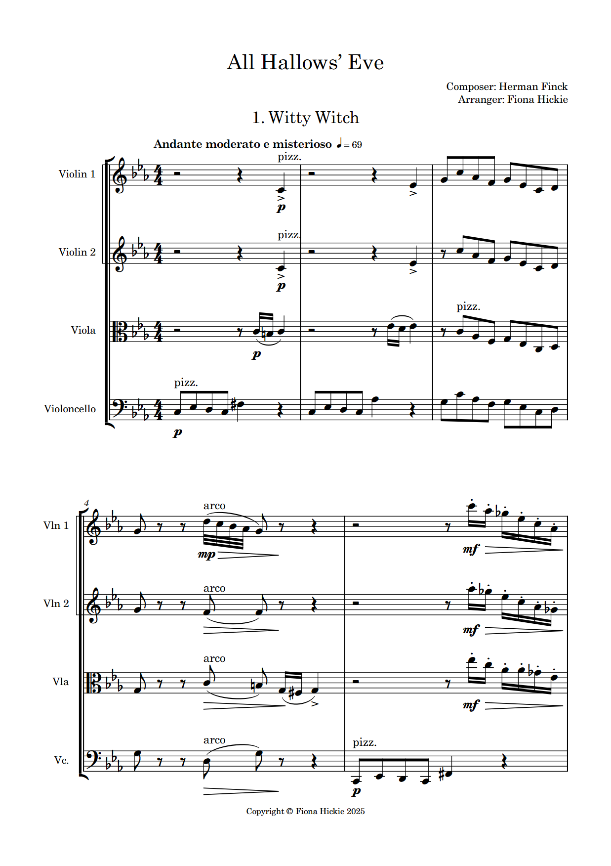 All Hallows' Eve: String Quartet All Hallows' Eve: String Quartet - Image 2