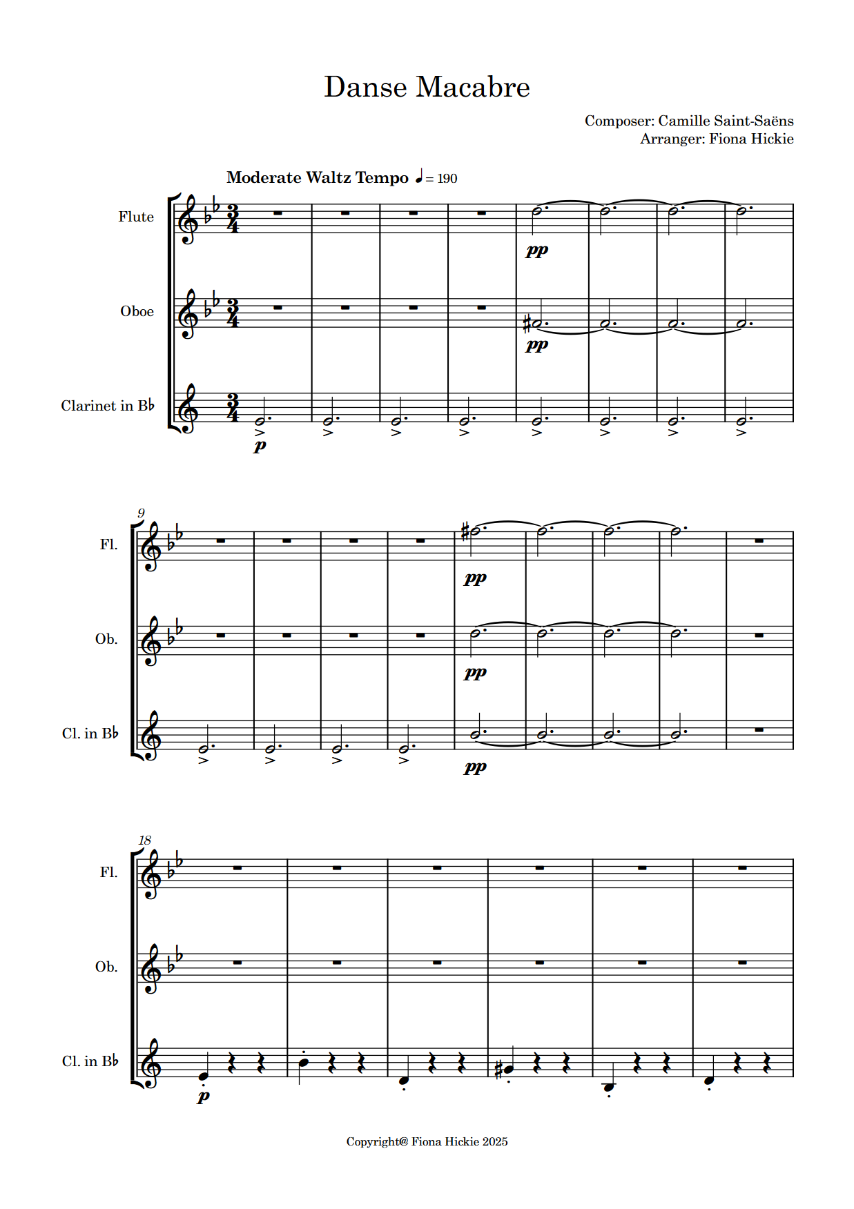 Danse Macabre - Woodwind Trio - Image 2