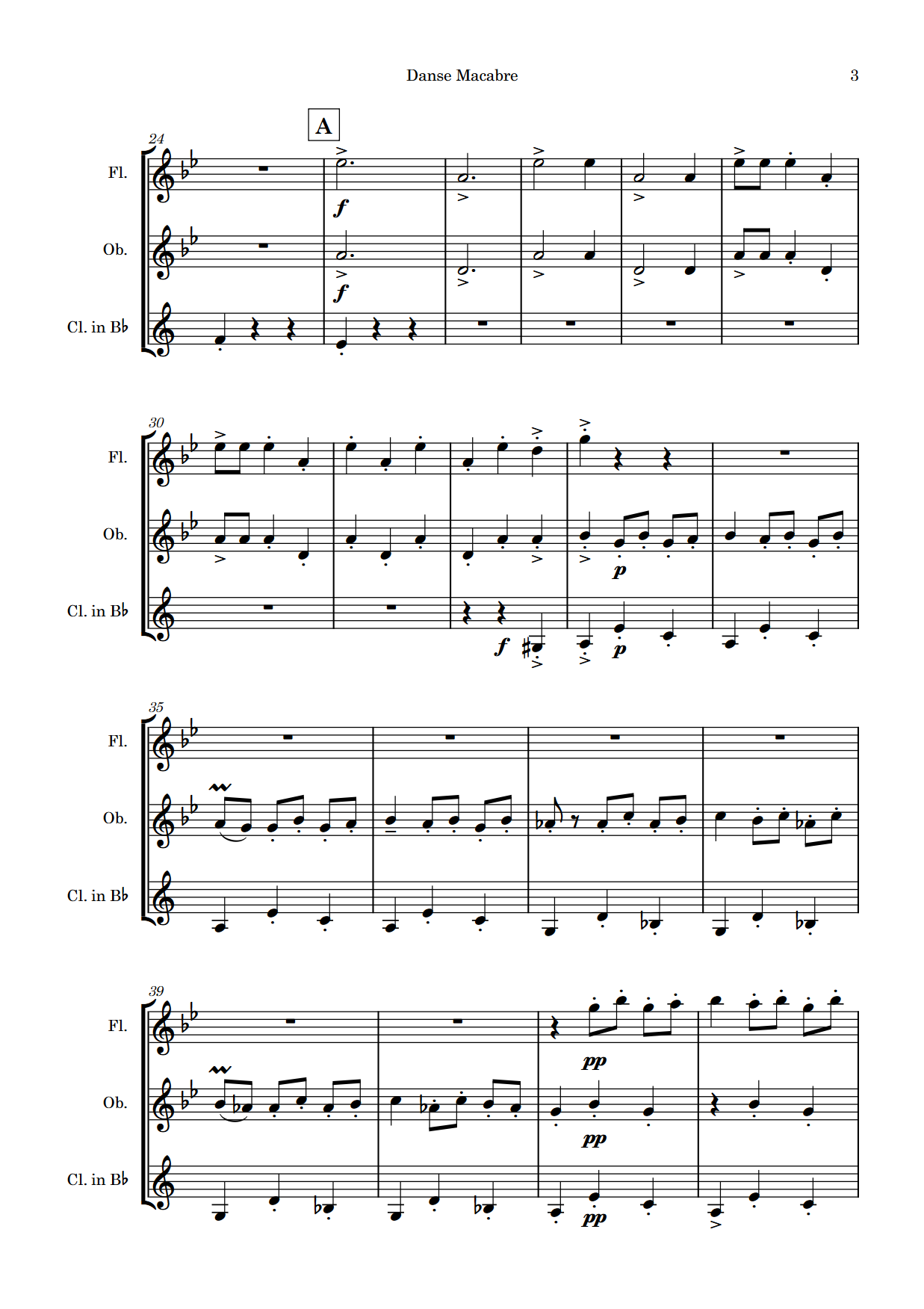 Danse Macabre - Woodwind Trio - Image 3