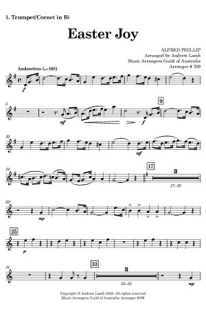 ALFRED PHILLIP | Easter Joy | for Brass Quintet