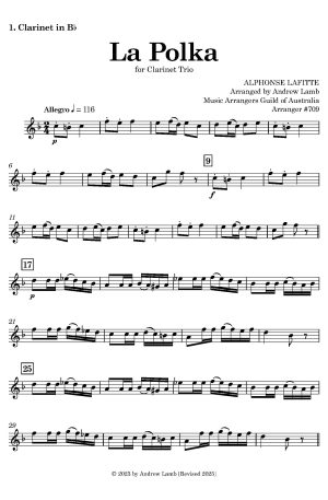 La Polka (for Clarinet Trio)