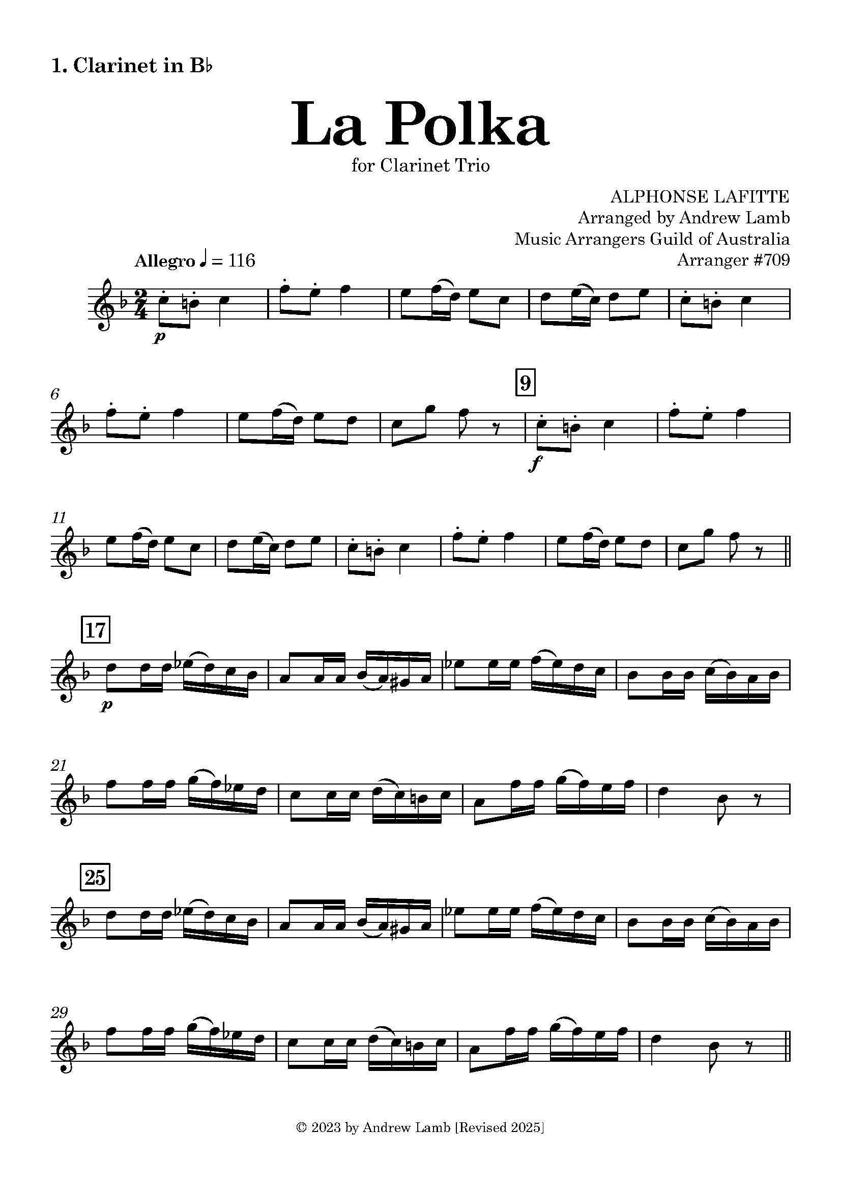 La Polka (for Clarinet Trio) - Image 2