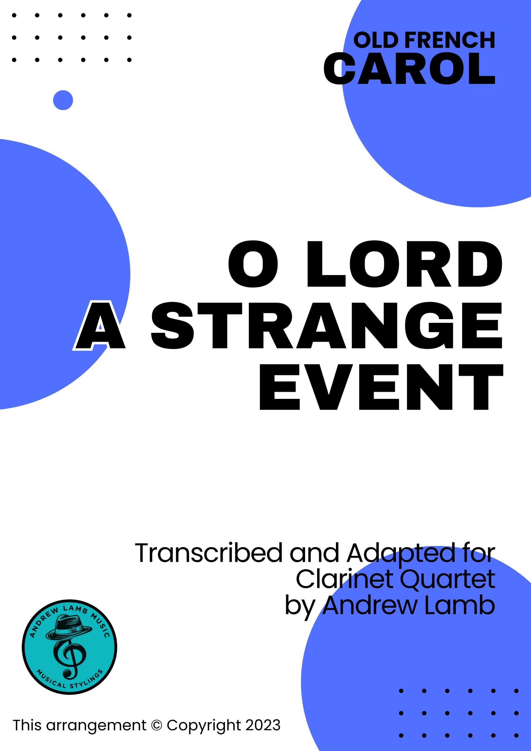 Cover O Lord a Strange Event Clarinet scaled