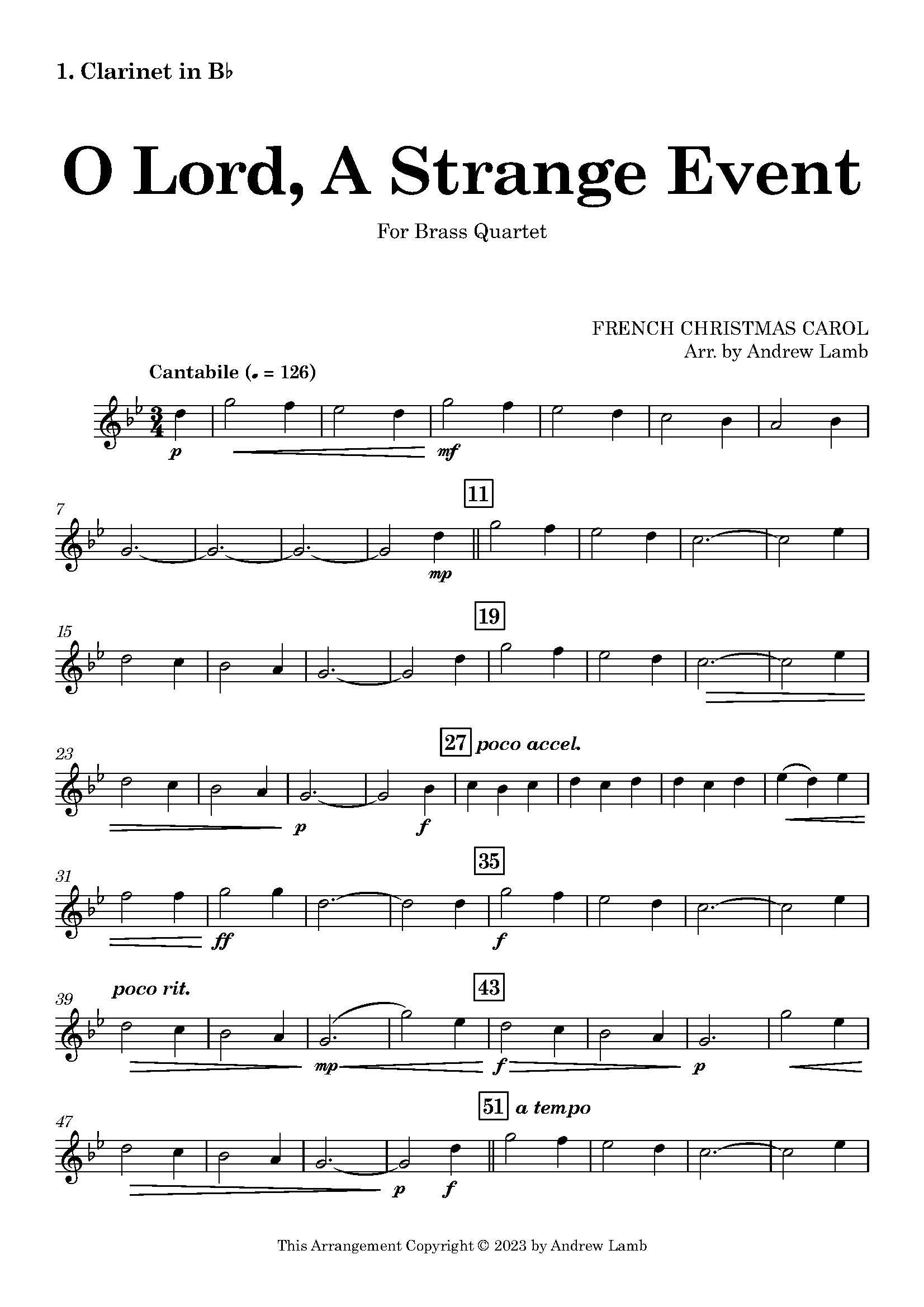 O Lord, A Strange Event (for Clarinet Quartet) O Lord, A Strange Event (for Clarinet Quartet) - Image 2