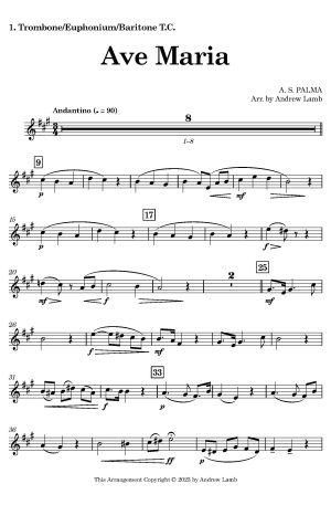 A. S. Palma | Ave Maria | for Euphonium Solo