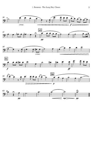 Arthur Sullivan | The Long Day Closes | Bassoon Quartet