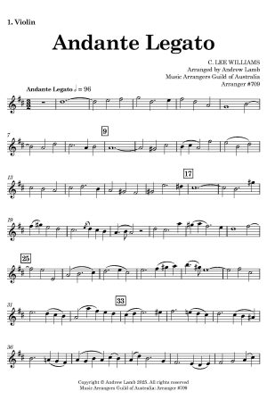 New Releases Charles L. Williams | Andante Legato | for String Quartet