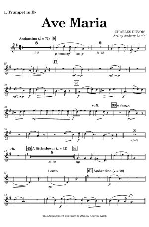 New Releases Charles DUVOIS | Ave Maria | for Brass Trio