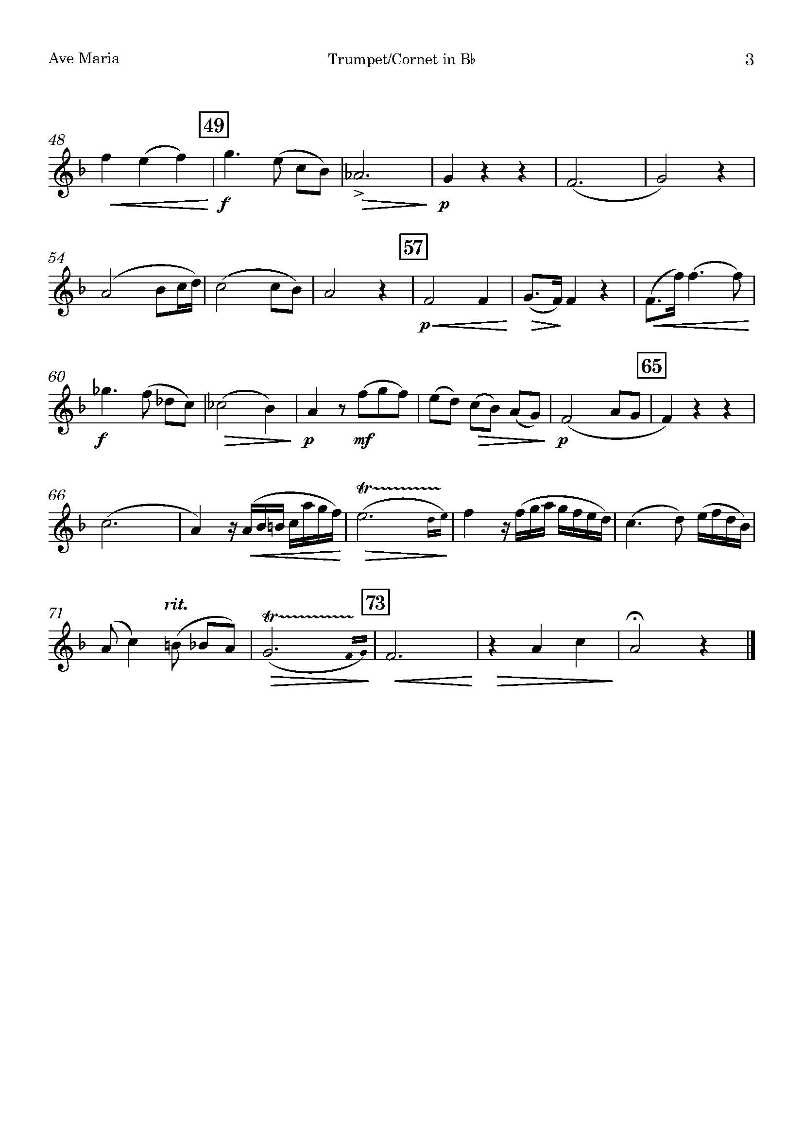 LUIGI CHERUBINI | Ave Maria | for Bb, C and B.C. Brass Instruments - Image 3