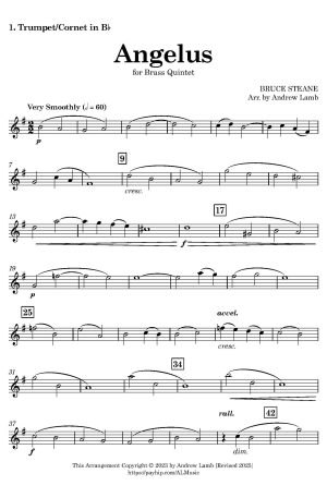 Bruce STEANE | Angelus | for Brass Quintet