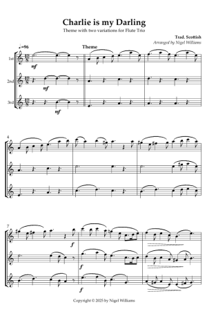 Charlie is my Darling, for Flute Trio
