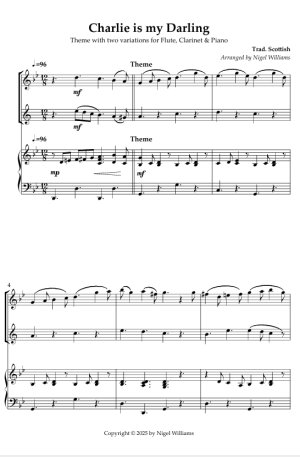 New Releases Charlie is my Darling, for Flute, Clarinet & Piano