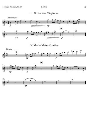 Franciszek Walczyński | 4 Hymni Mariani, Op.47 | for Oboe Trio