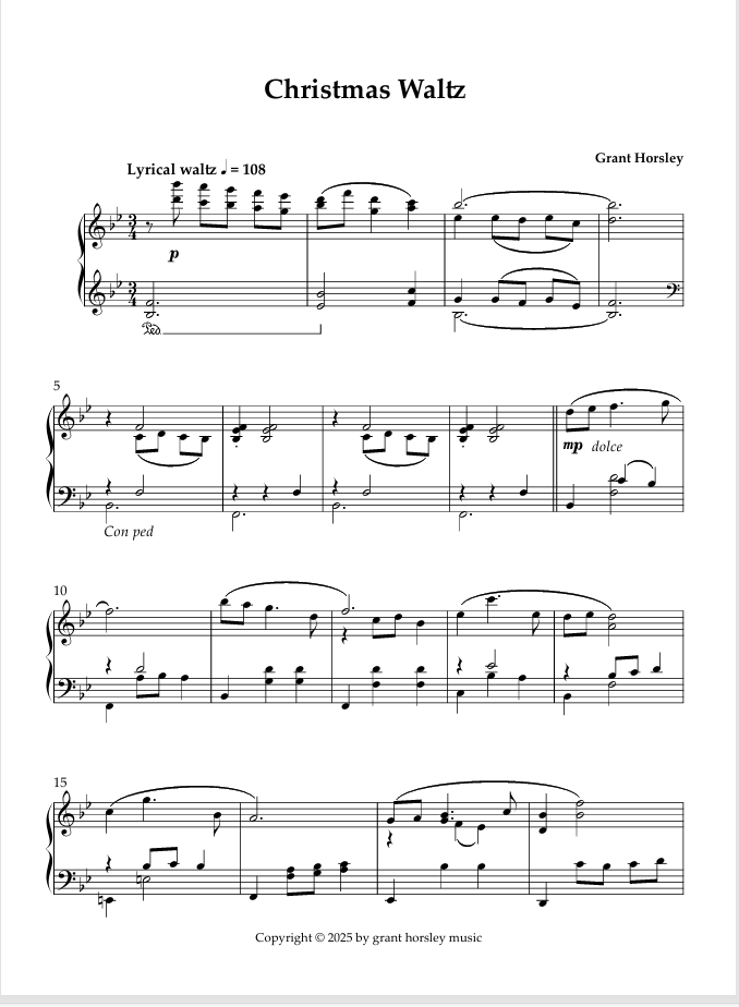 Christmas Waltz. For Solo Piano Christmas Waltz. For Solo Piano - Image 2