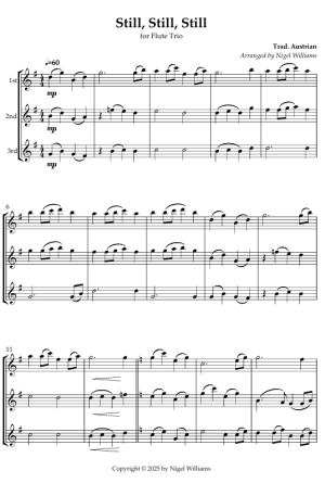 Still, Still, Still; for flute trio