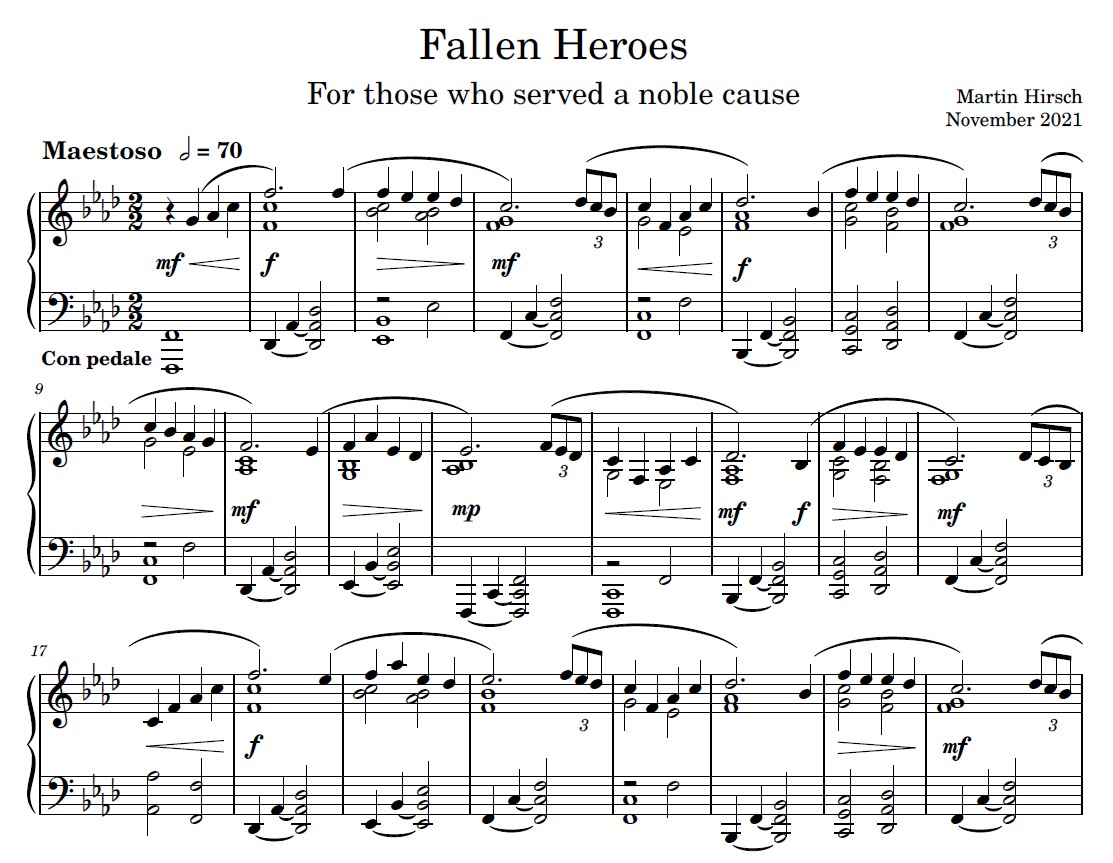 Fallen Heros - Piano Solo Fallen Heros - Piano Solo - Image 2