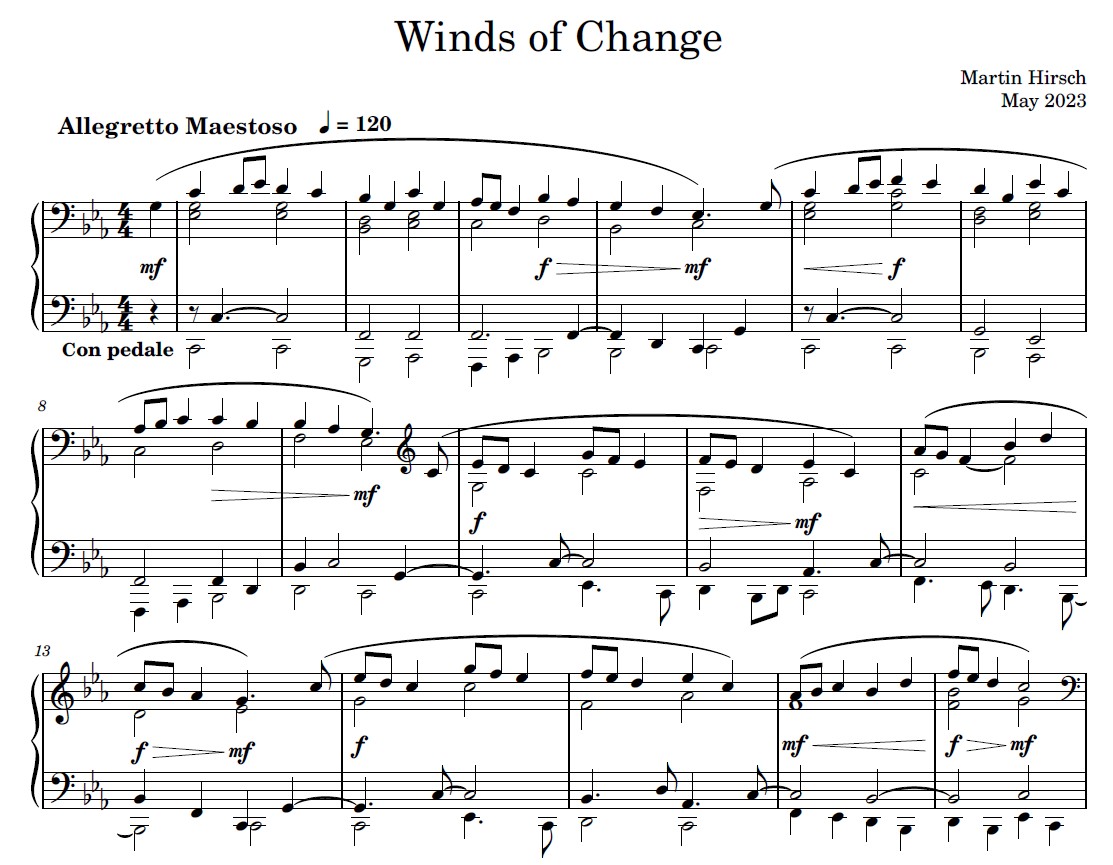 Winds of Change - Piano Solo - Image 2
