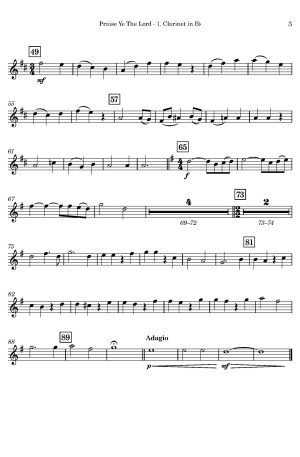 Home John Henry LESLIE | Praise Ye The Lord | Clarinet Quartet