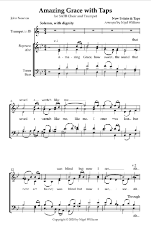 Amazing Grace (Choir), with Taps (Bugle)