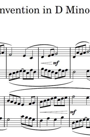 Invention in Dm – Piano Solo