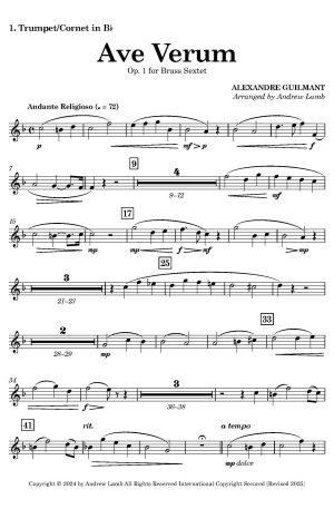Alexandre GUILMANT | Ave Verum | Brass Sextet