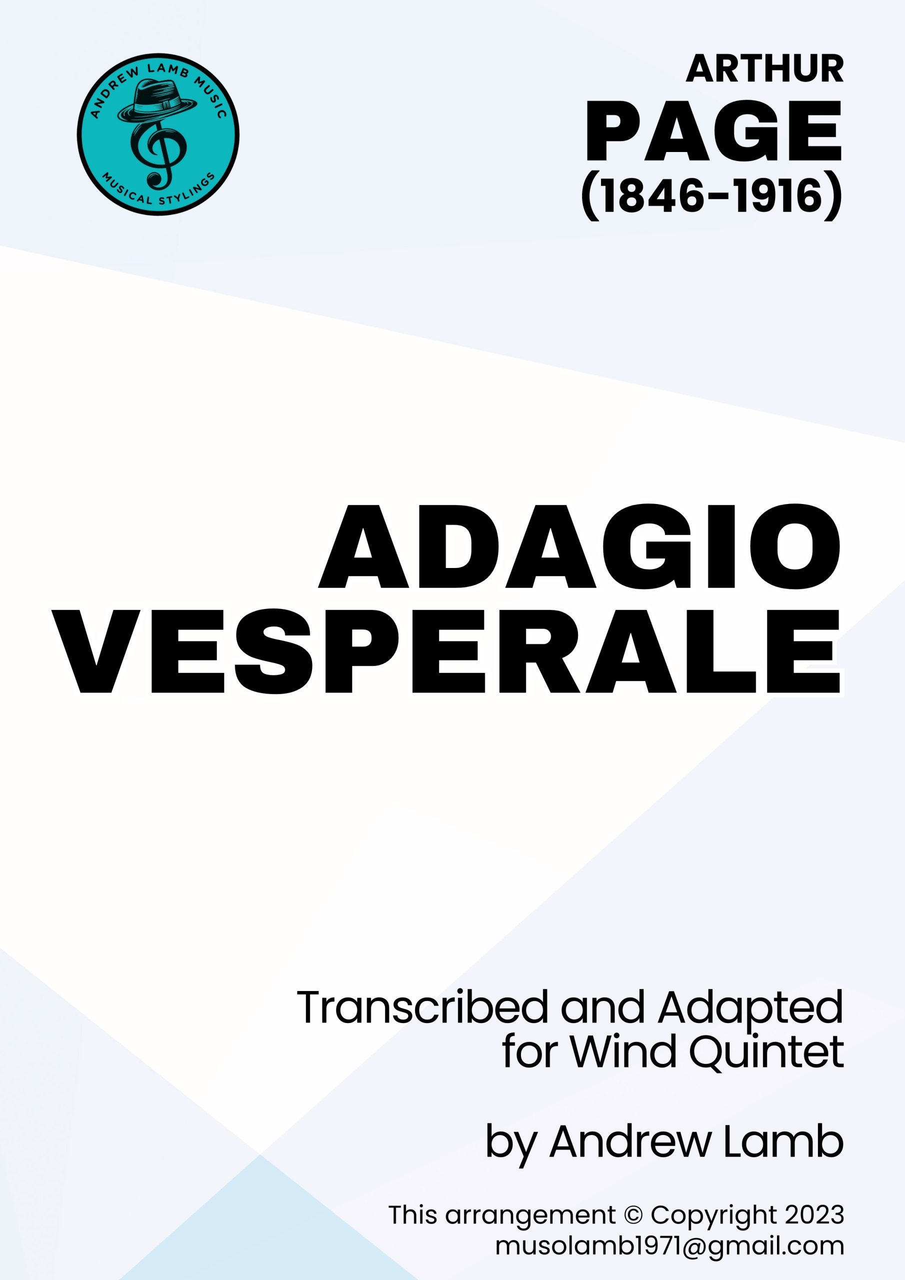 Arthur PAGE | Adagio Vesperale | Wind Quintet Arthur PAGE | Adagio Vesperale | Wind Quintet