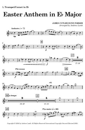 James Cutler Dunn Parker | Easter Anthem in E-Flat Major | Brass Sextet