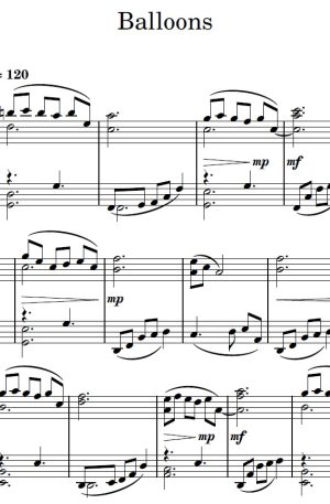 Balloons – Piano Solo