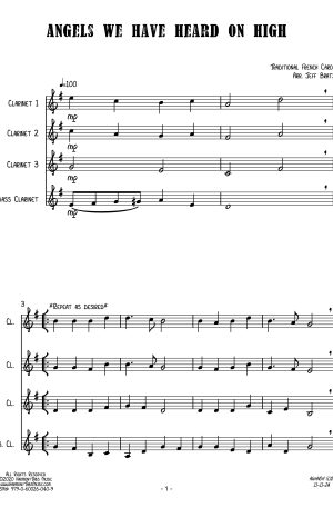 10 Christmas Songs for Clarinet Quartet: Second Edition
