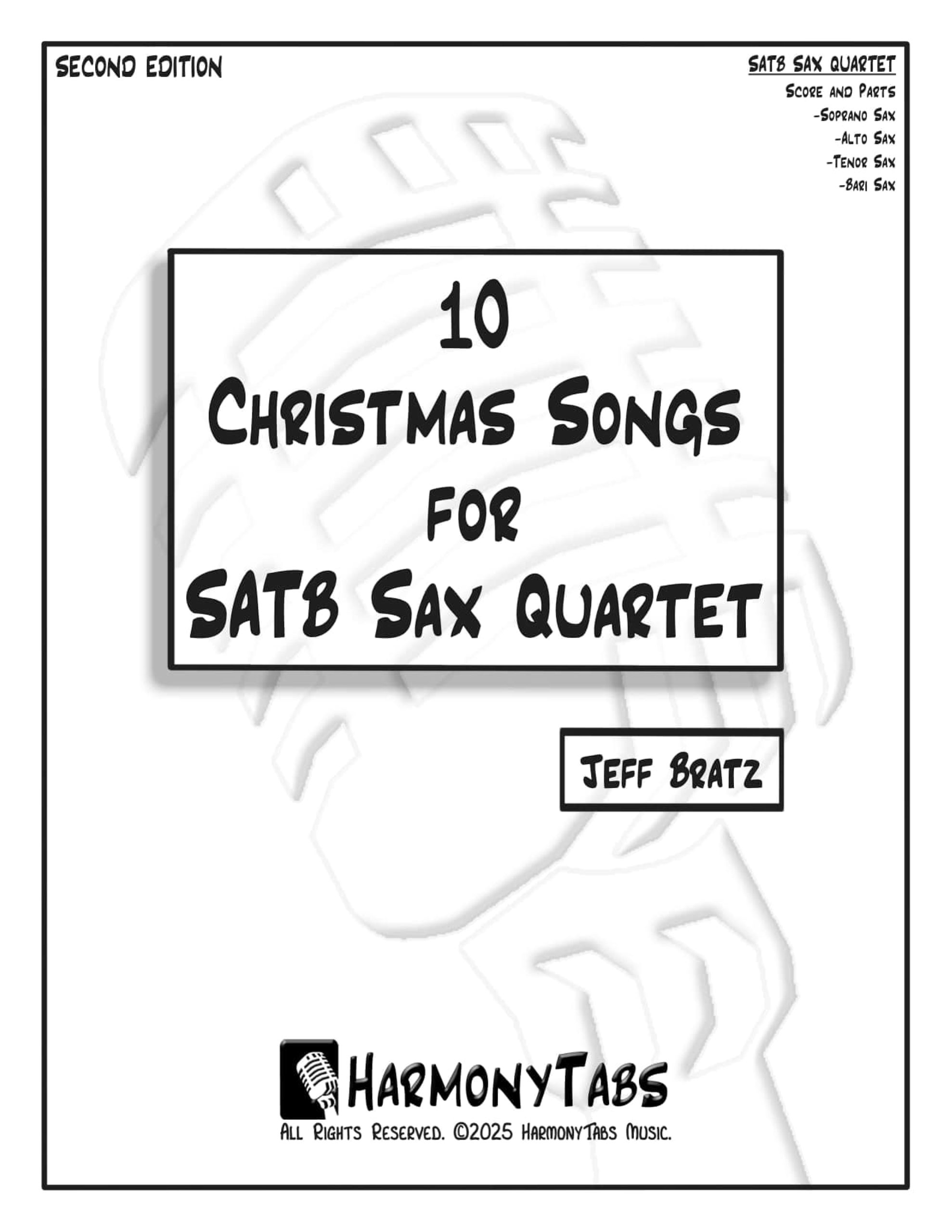 10 Christmas Songs for SATB Sax Quartet - Cover