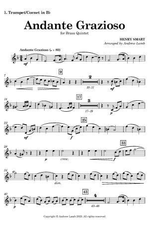 Henry Smart | Andante Grazioso (Prelude) | Brass Quintet