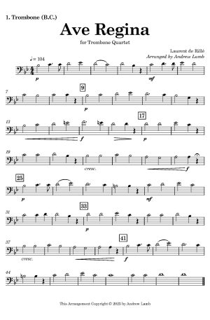 Ave Regina (for Trombone Quartet)