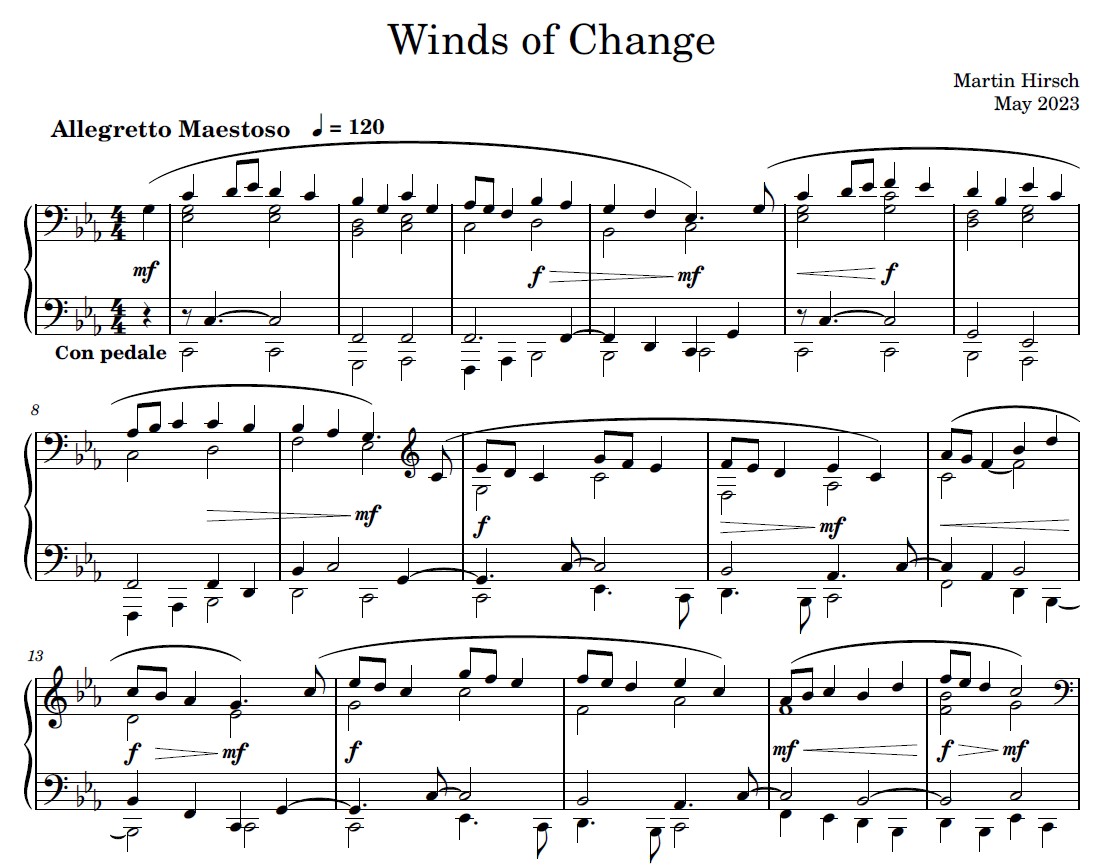 Winds of Change - Piano Solo - Image 2