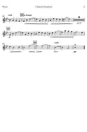 Bruce Steane | Prayer | for Saxophone Quintet (SAATB)