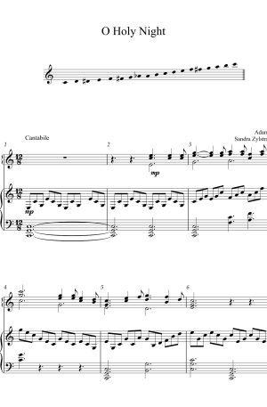 O Holy Night (2 octave handbells and piano accompaniment)