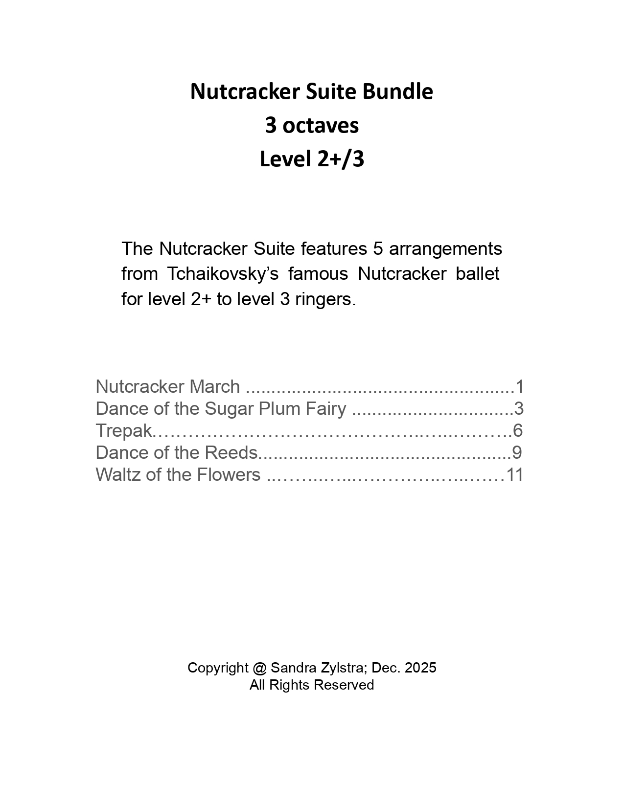 Nutcracker Suite Bundle (3 octave handbells) - Image 2
