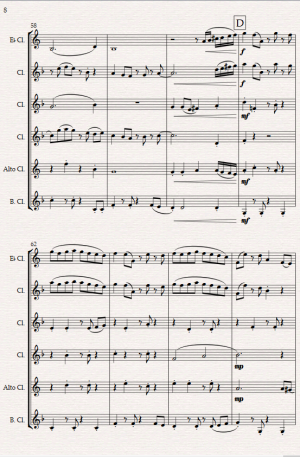 Night in El Beso. A Tango for Clarinet Choir