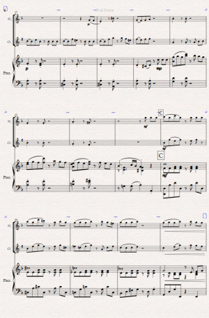 Night in El Beso. A Tango for Flute, Clarinet and Piano.