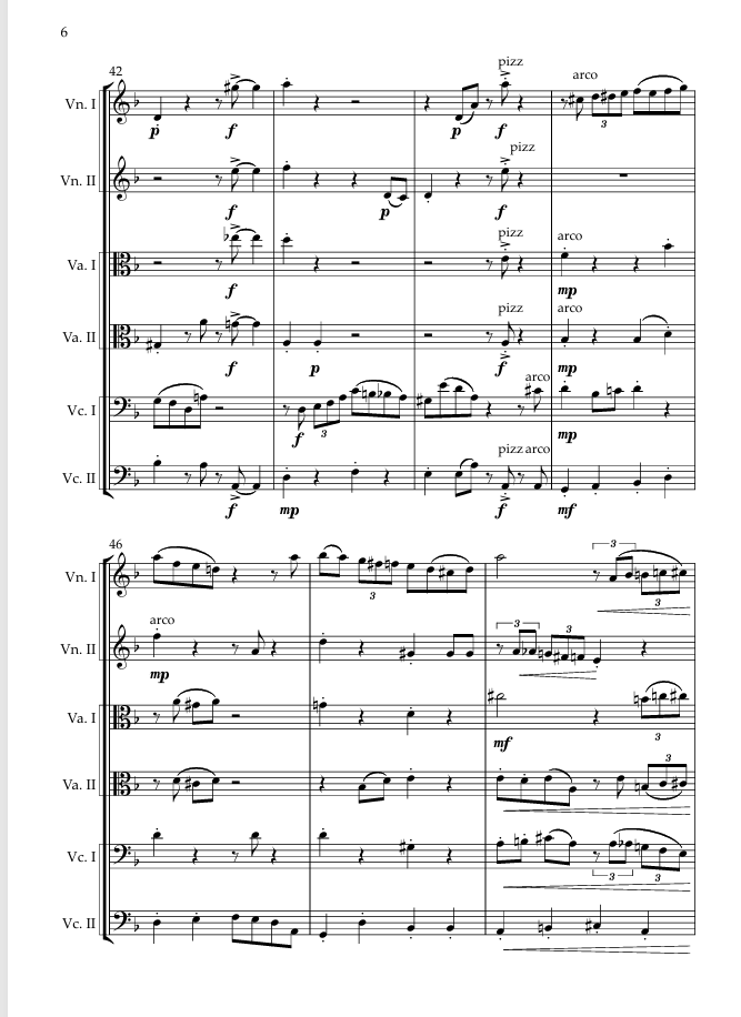 Cats on the Town. For String Sextet/Ensemble. - Image 3