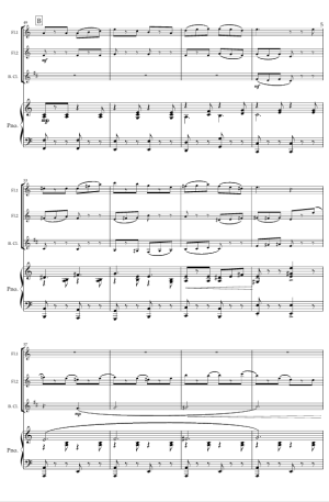 Salento. A modern Tarantella for Wind Trio and Piano. (2 Flutes, Bass Clarinet and Piano)